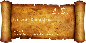 Latzer Dorottya névjegykártya